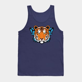 Beautiful tiger and Butterfly Tank Top